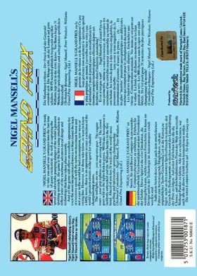 Nigel Mansell's Grand Prix box cover back